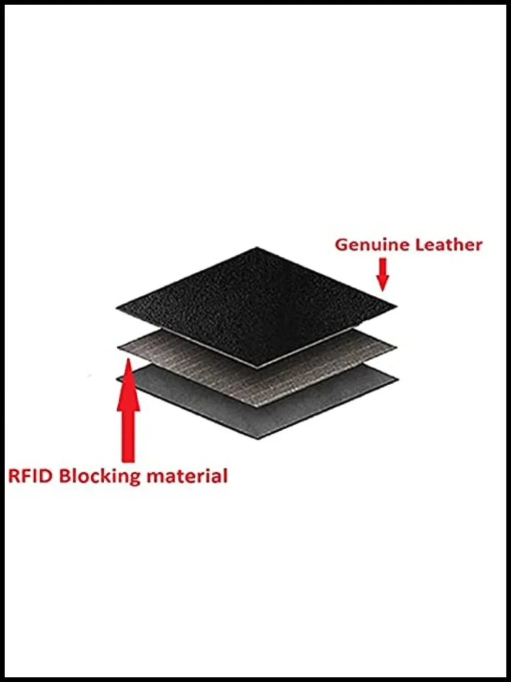 Premium Buffalo Leather RFID Blocking Chain Wallet Tri-Fold with 16 Slots